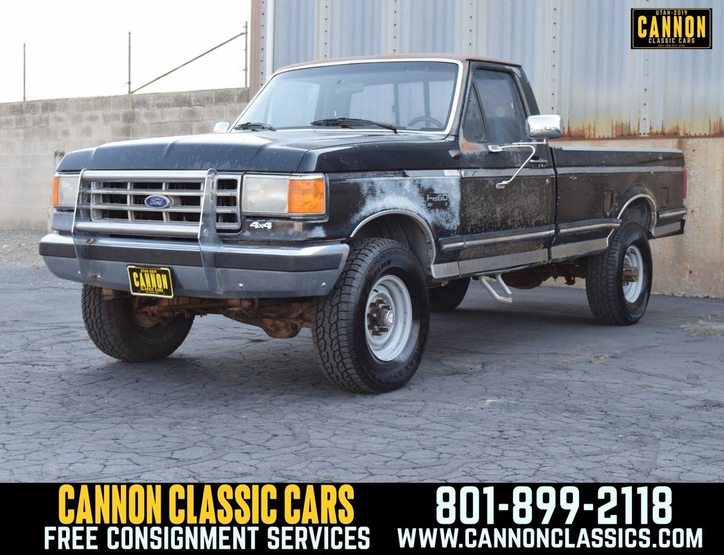 Ford-F-250-1988-Standard-Cab-Pickup-Gray