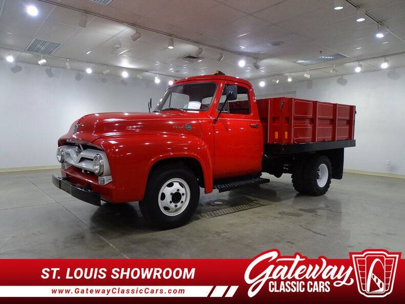 Ford-F-350-1955-Red-Red