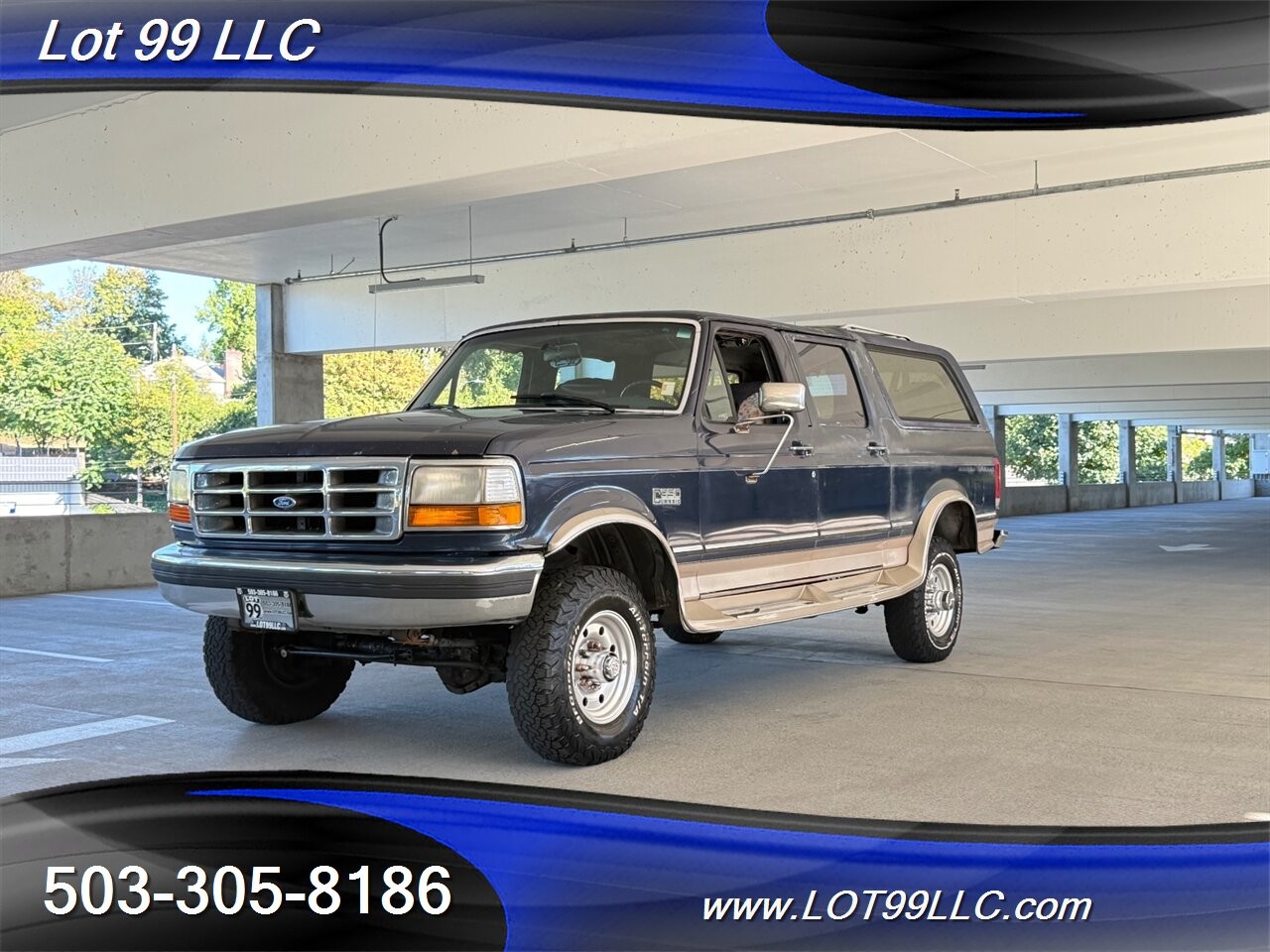 Ford-F-350-1993-Blue-Blue