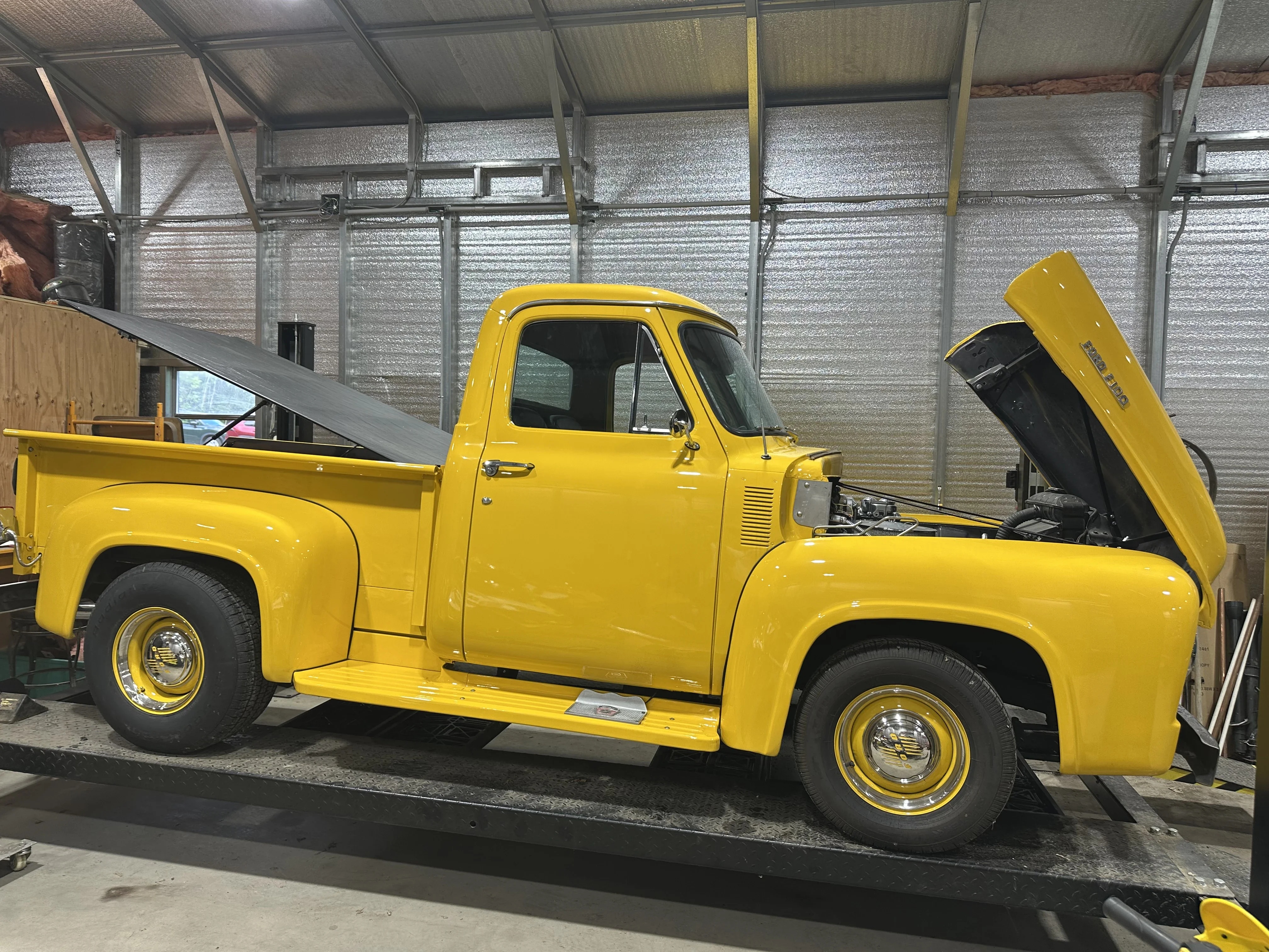 Ford-F100-2wd-regular-cab-1954-Yellow-Black
