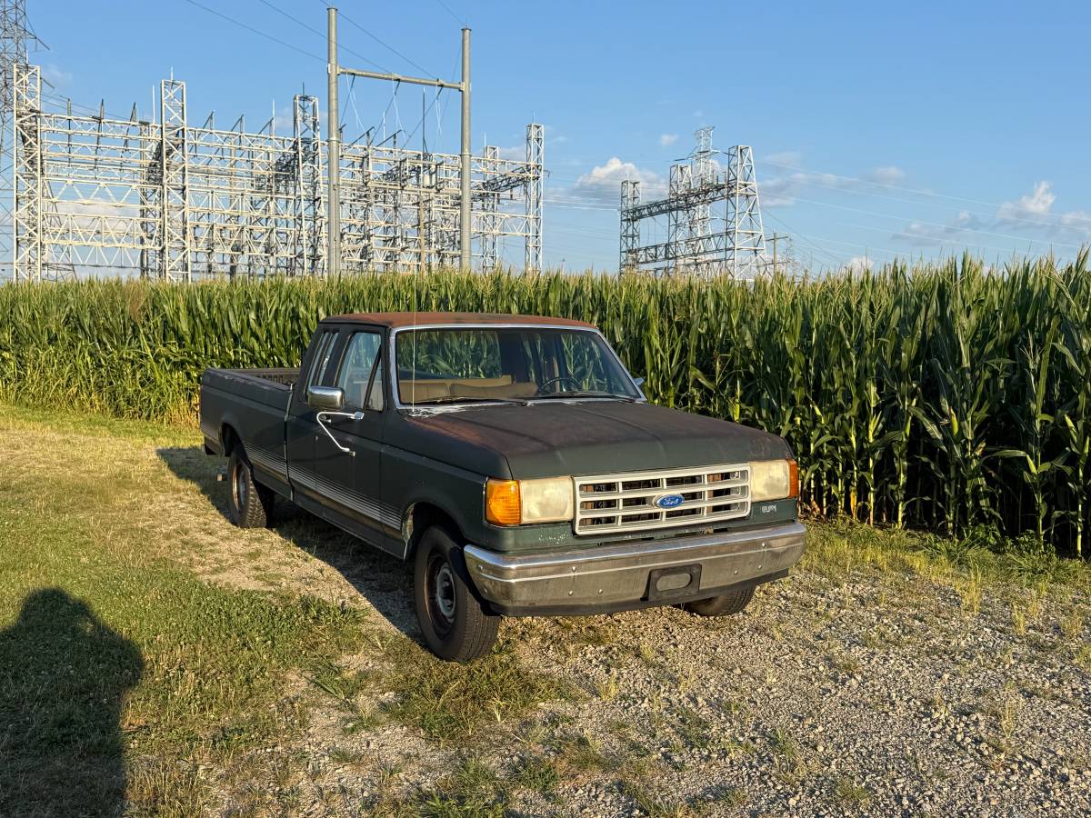 Ford-F150-xl-1990-green Ford-F150-xl-1990-green