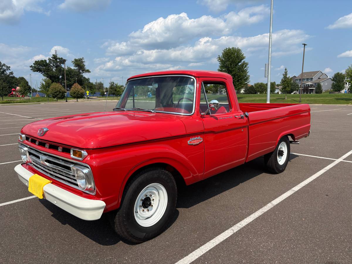 Ford-F250-f100-1966-red