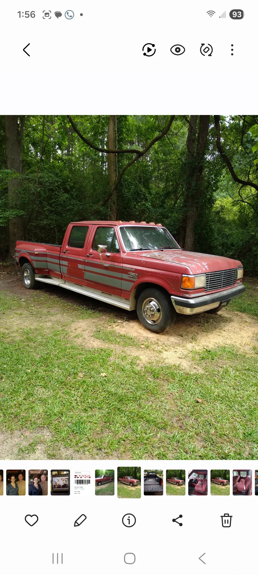 Ford-F350-2wd-crew-cab-super-duty-1987-Red-Red