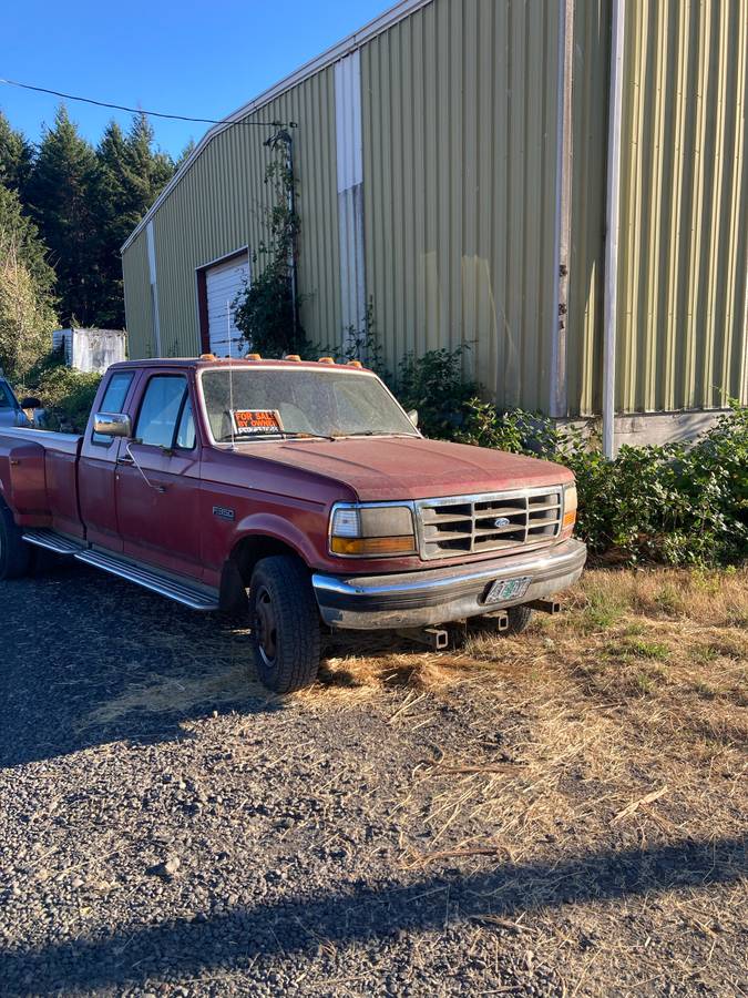 Ford-F350-dually-1993-Red