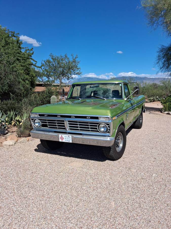 Ford-F350-super-duty-1973-green