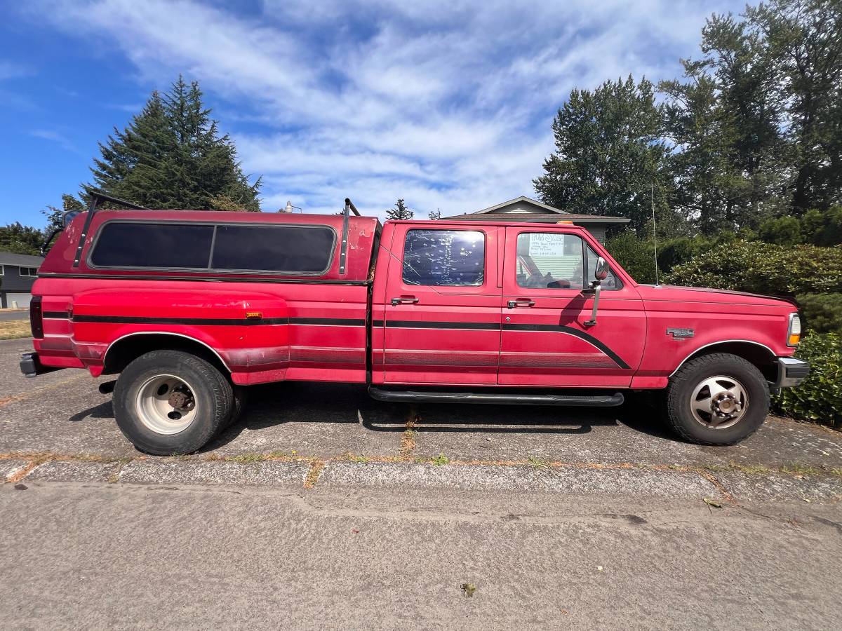 Ford-F350-super-duty-diesel-auto-1994-red