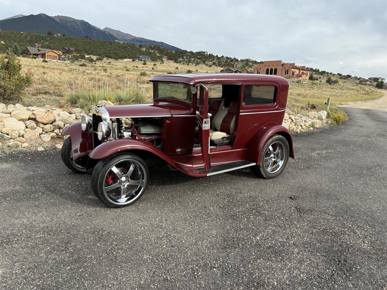 Ford-Model-a-1930-Burgundy-with-silver-Tan-and-rust