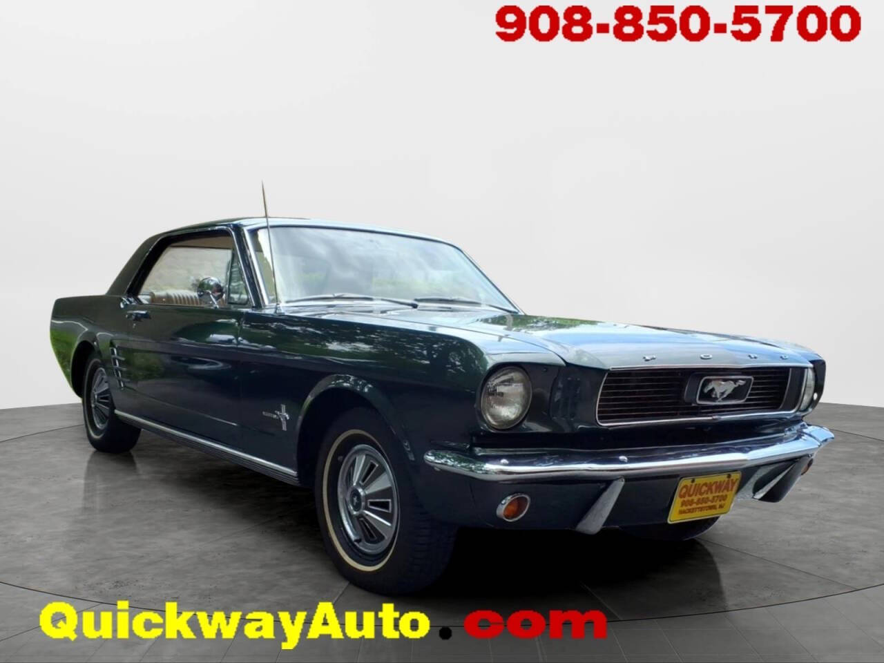 Ford-Mustang-1966-Dk.-Green-Beige