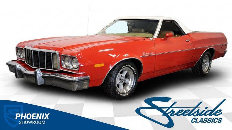 Ford-Ranchero-1974-Red-Tan