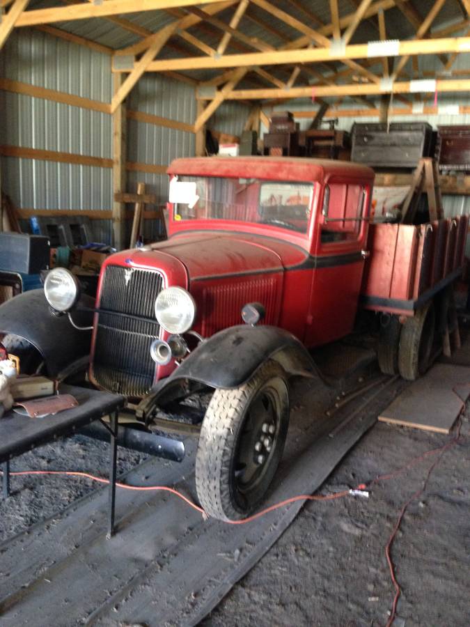 Ford-Stake-truck-1933-red