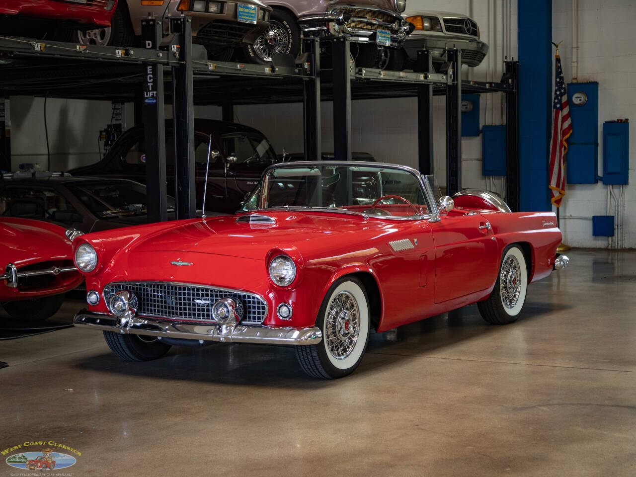 Ford-Thunderbird-312-v8-convertible-1956-Red