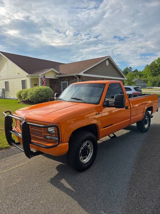 Gmc-Sierra-3500-1988-Orange-GrayBlack