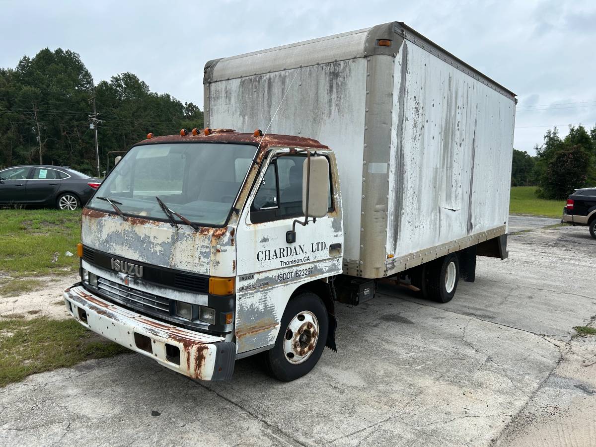 Isuzu-npr-box-truck-1992-White
