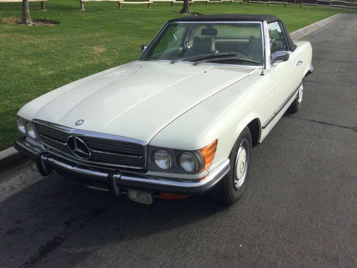 Mercedes-350-sl-1972-white Mercedes-350-sl-1972-white
