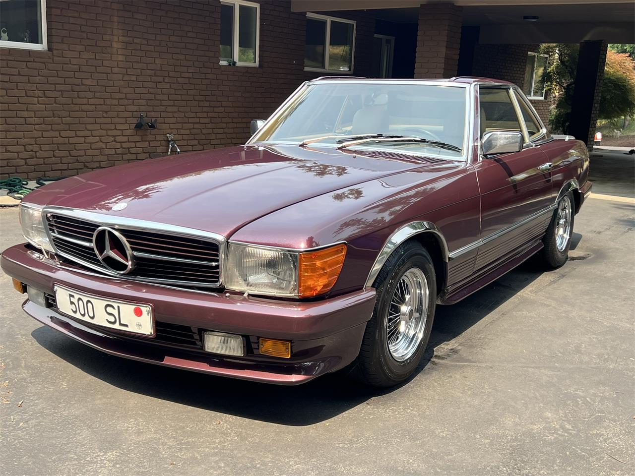 Mercedes-benz-500-1982-Burgandy-tan Mercedes-benz-500-1982-Burgandy-tan