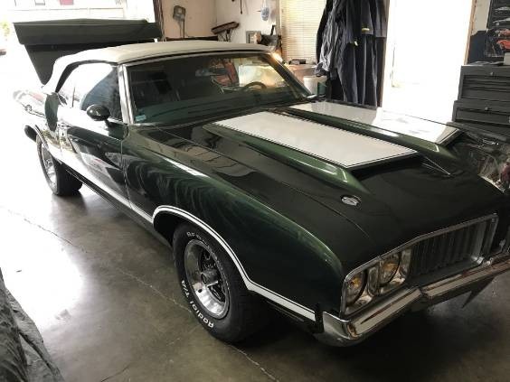 Oldsmobile-442-1970-Convertible-Green