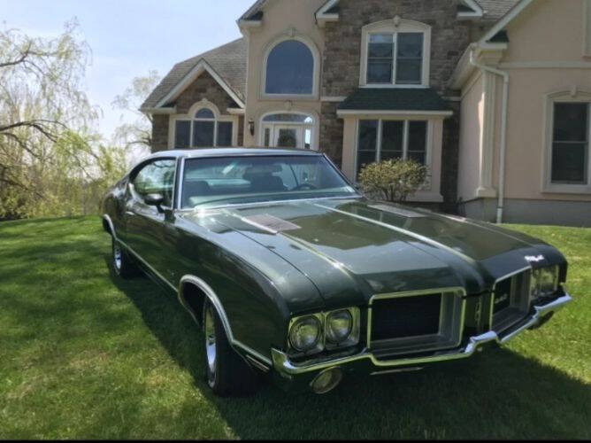 Oldsmobile-442-1971-Green-Green