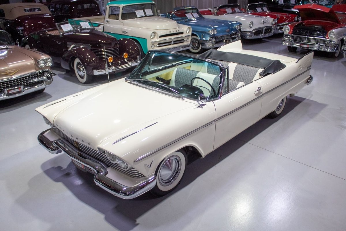 Plymouth-Belvedere-Convertible-1957-Convertible-Black-White