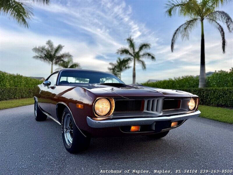 Plymouth-Cuda-1973-Orange-Black