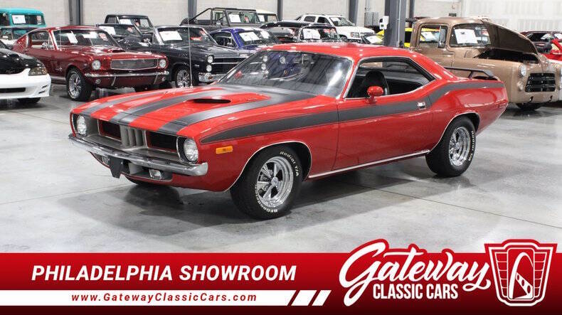 Plymouth-Cuda-1973-Red-Black