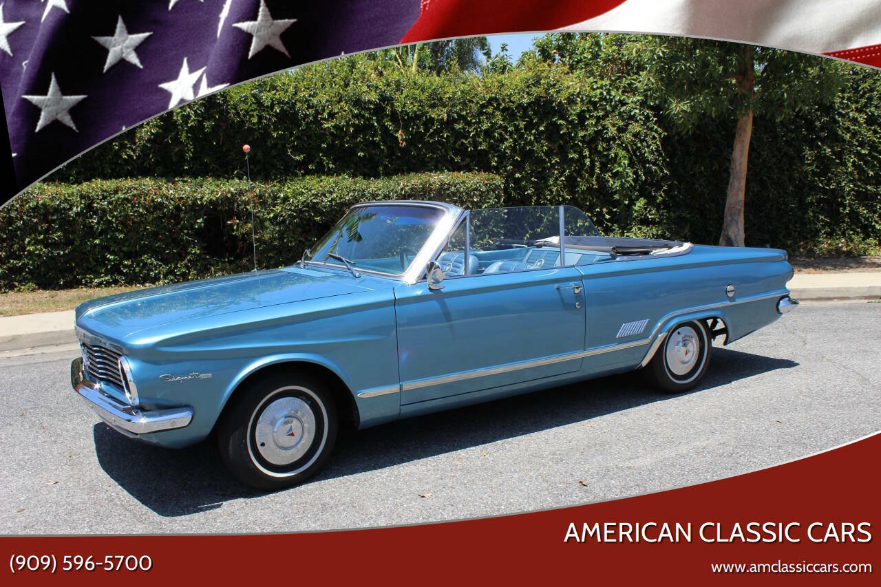 Plymouth-Valiant-1964-Blue-Blue-Vinyl