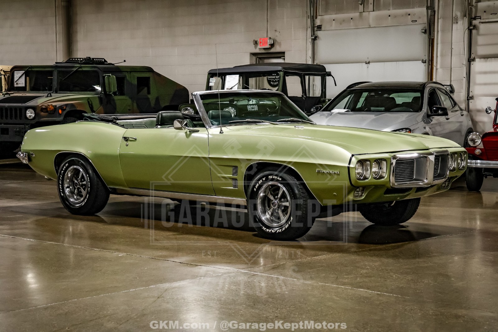Pontiac-Firebird-1969-Green Pontiac Firebird 1969