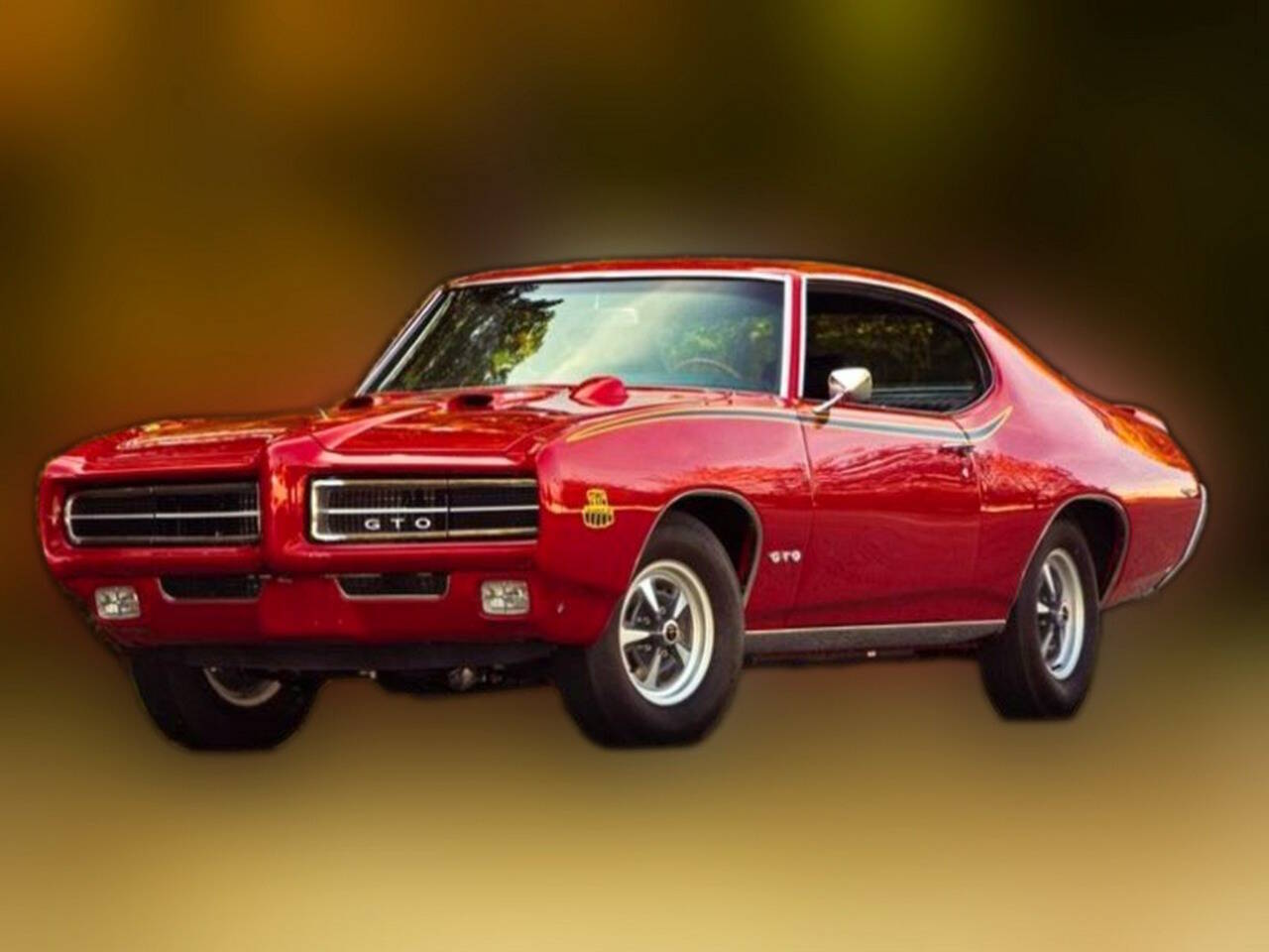 Pontiac-Gto-1969-Red-Black