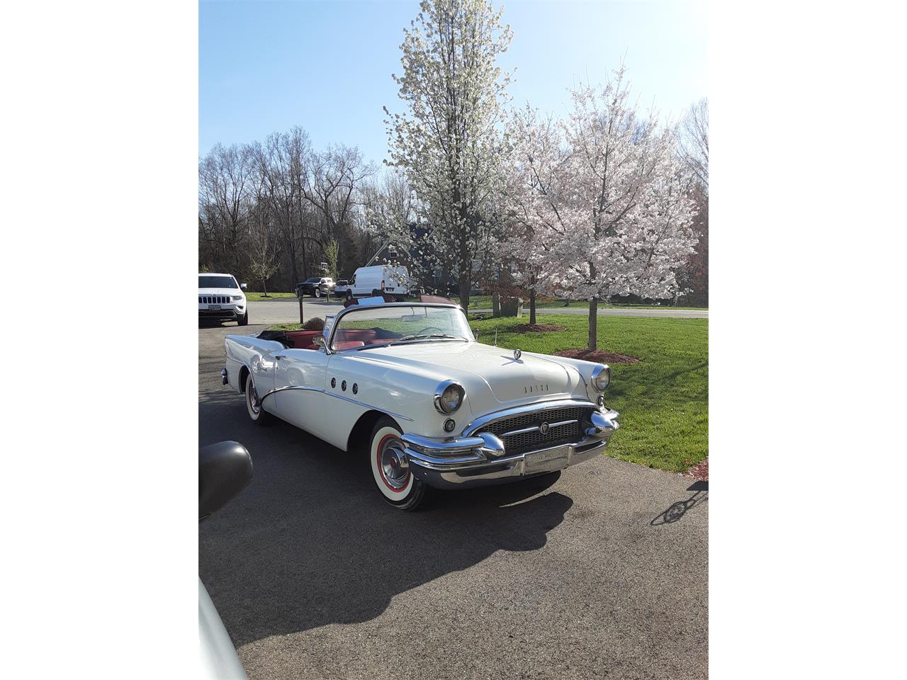 Buick-Convertible-1955-White-Red