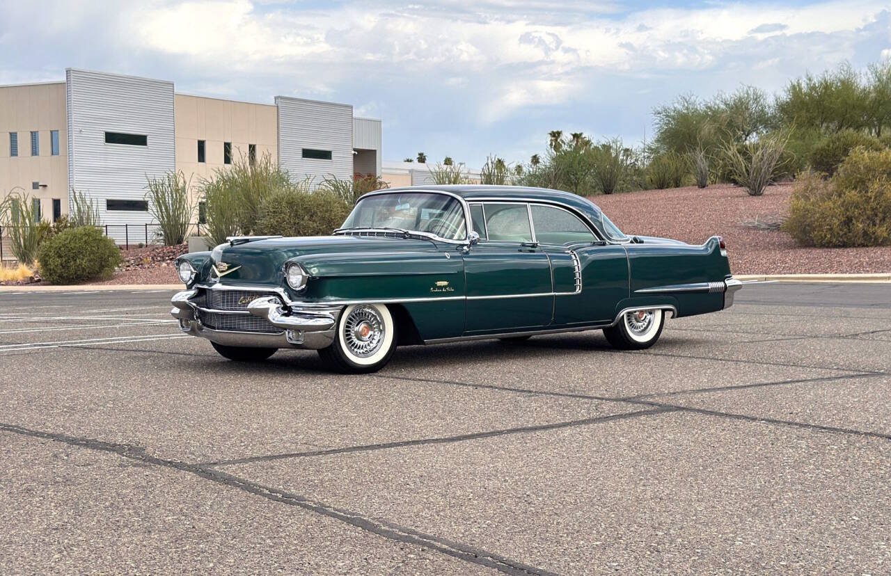 Cadillac-Deville-1956-Green-Two-Tone-White-And-Black