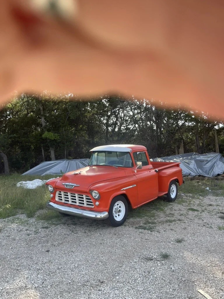 Chevrolet-3100-1955-Orange-White