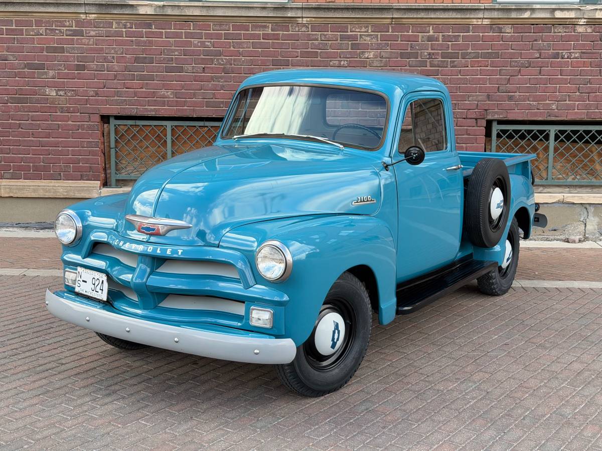 Chevrolet-3100-pick-up-truck-1954-Blue