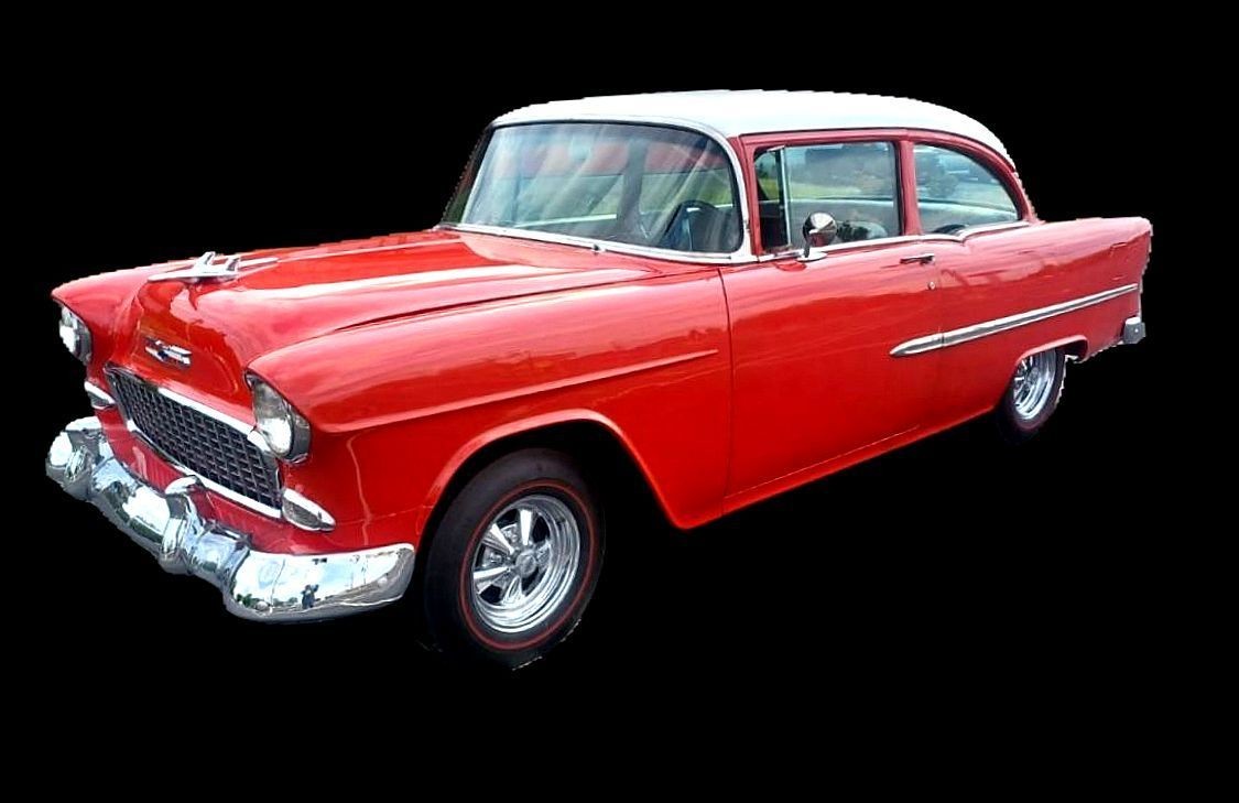 Chevrolet-Bel-Air150210-1955-2-Dr.-Post-Sedan-Black-White