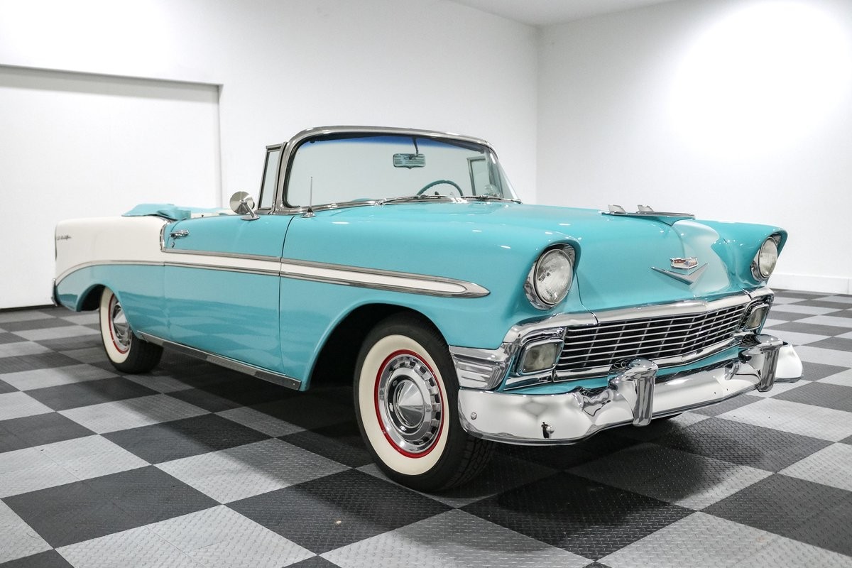 Chevrolet-Bel-Air150210-1956-Convertible-Teal