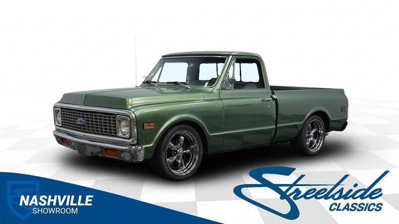 Chevrolet-C10-1972-Dark-Olive-Green-Light-Gray