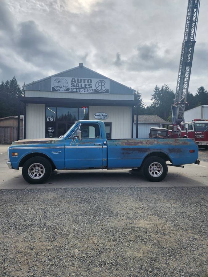 Chevrolet-C10-long-bed-1972-Blue