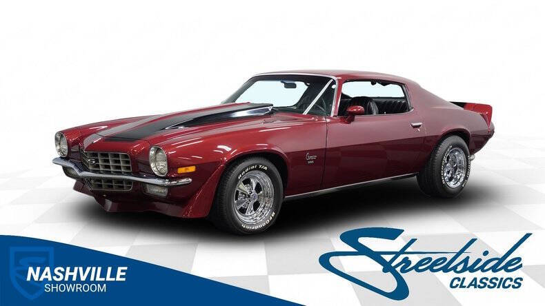 Chevrolet-Camaro-1973-Dark-Red-Black