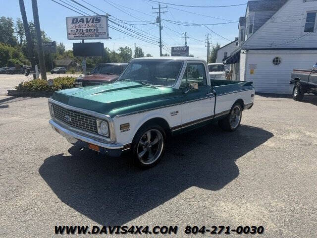 Chevrolet-Ck-1500-1972-Green-Black