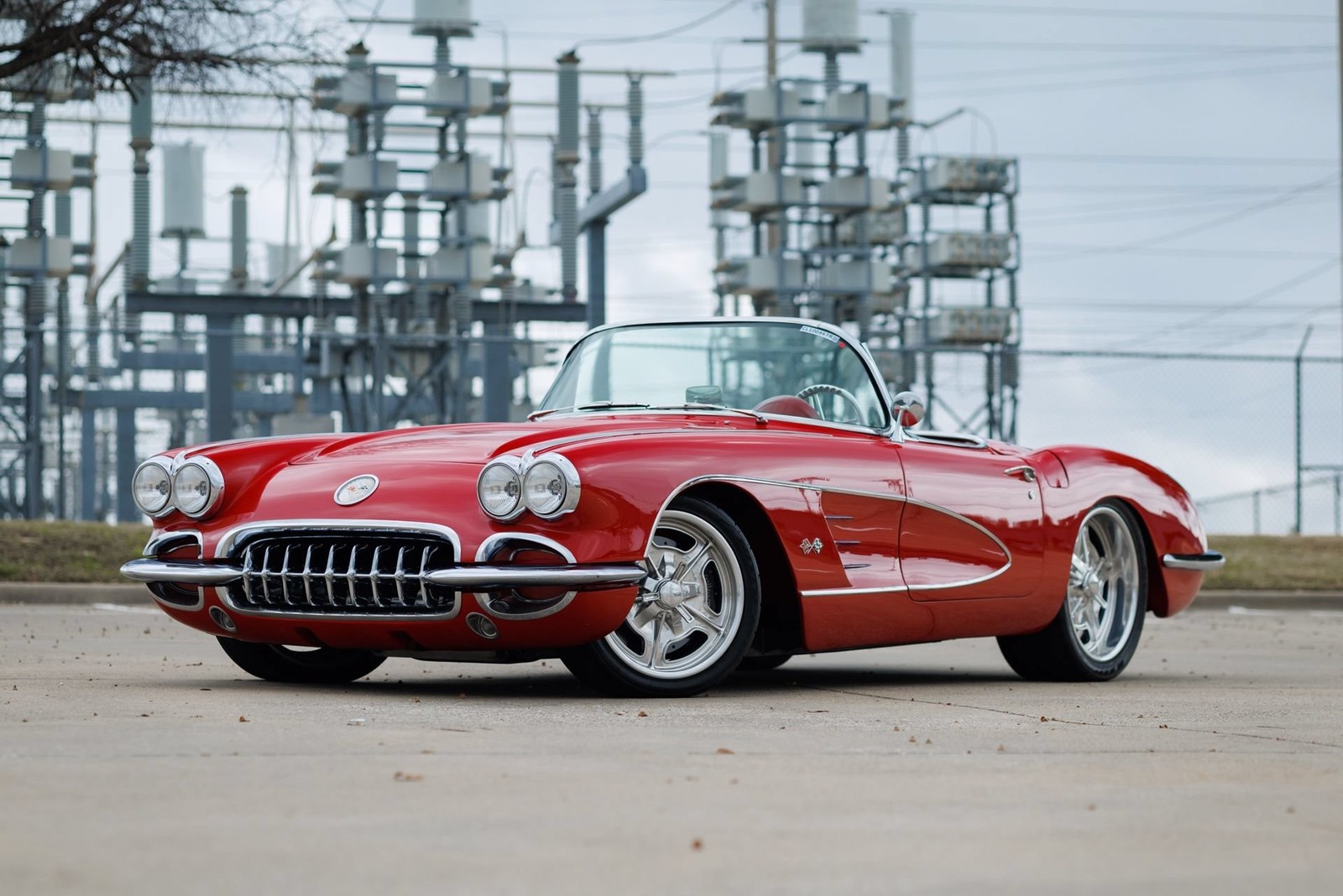 Chevrolet-Corvette-1958-Convertible-Red