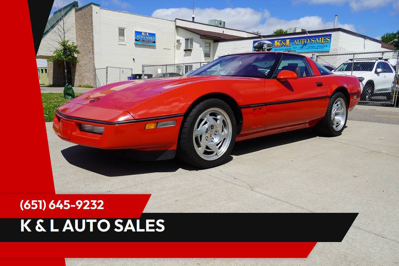 Chevrolet-Corvette-1990-Red-Tan