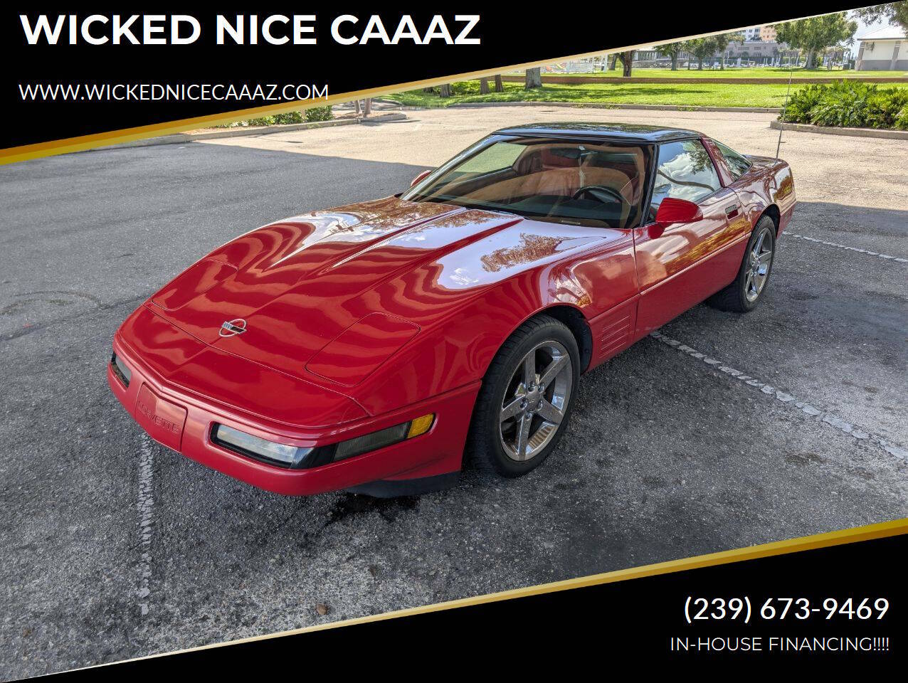 Chevrolet-Corvette-1991-Red-Red