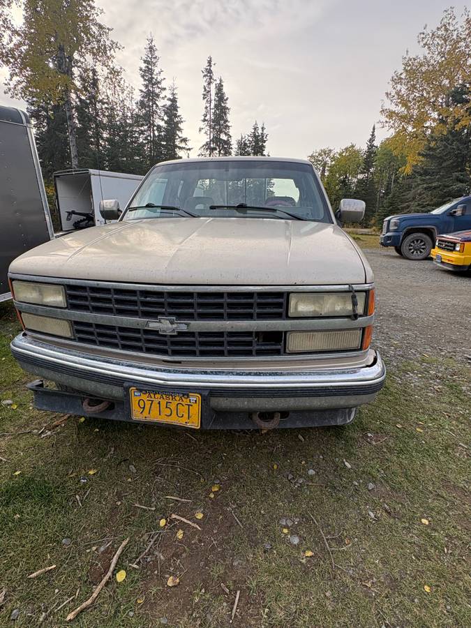 Chevrolet-Extended-cab-1992-Silver