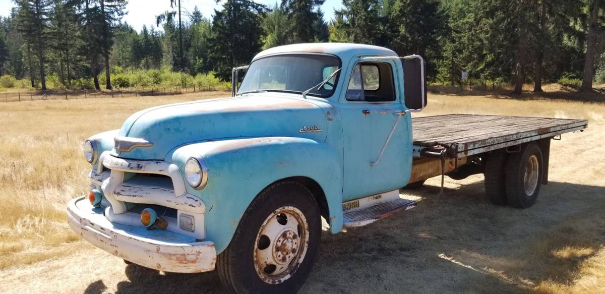 Chevrolet-Truck-6500-hay-truck-1954-Blue
