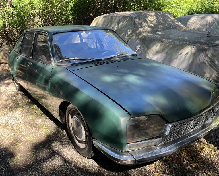 Citroen-Gs-1971-Green-Black-And-White