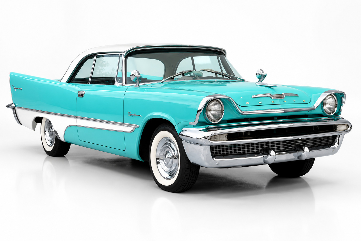Desoto-1957-Coupe-Black-Vinyl-Lighter-Cloth-Upholstery