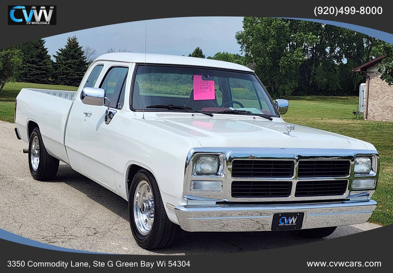Dodge-D250-1993-White-Red