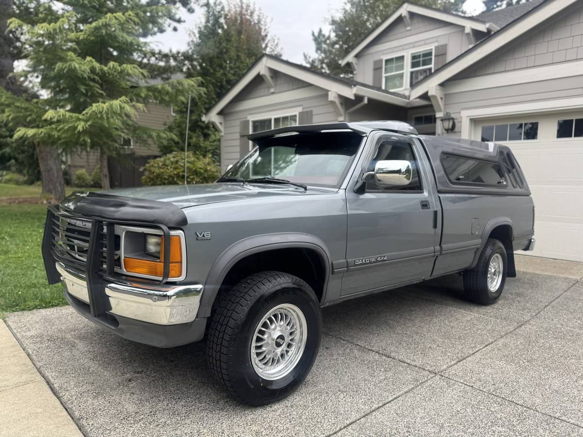 Dodge-Dakota-1991-Silver