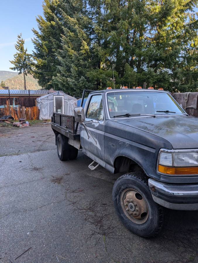 Ford-F350-super-duty-diesel-auto-1993-Black