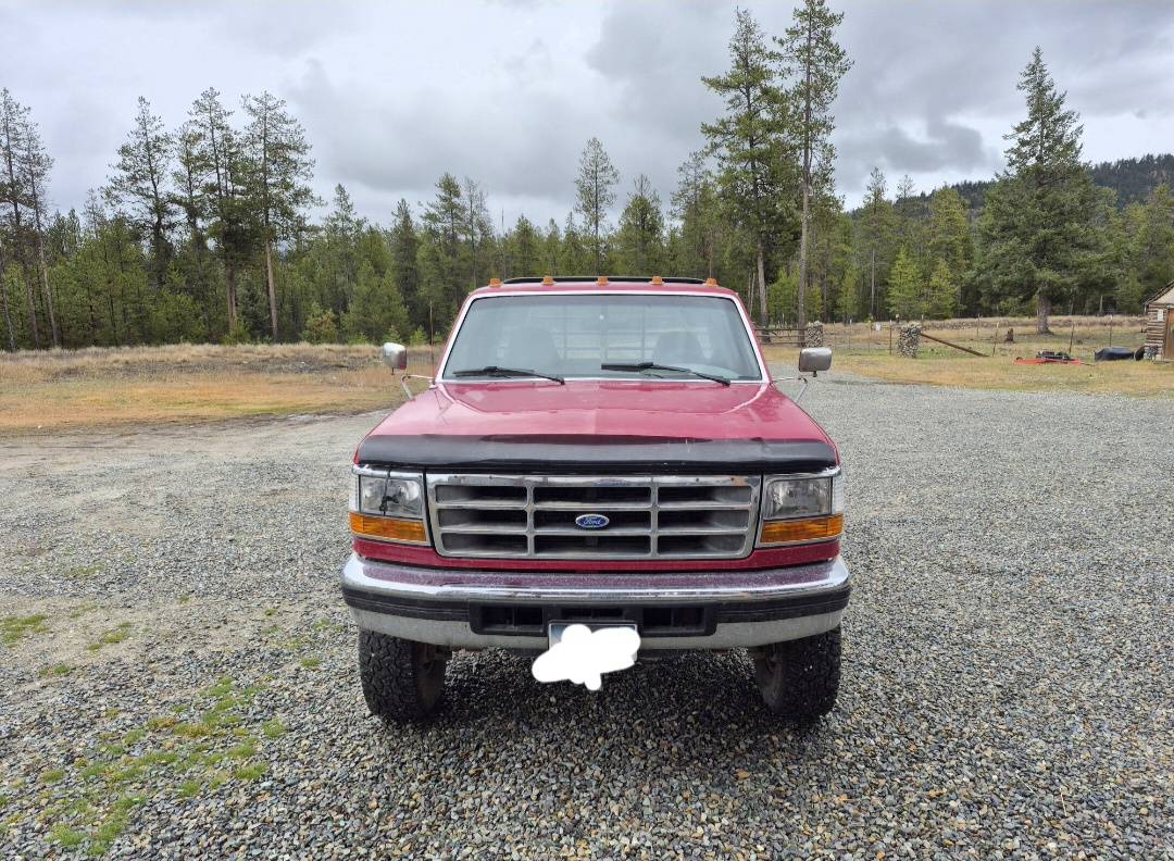 Ford-F350-super-duty-diesel-auto-1994-Red