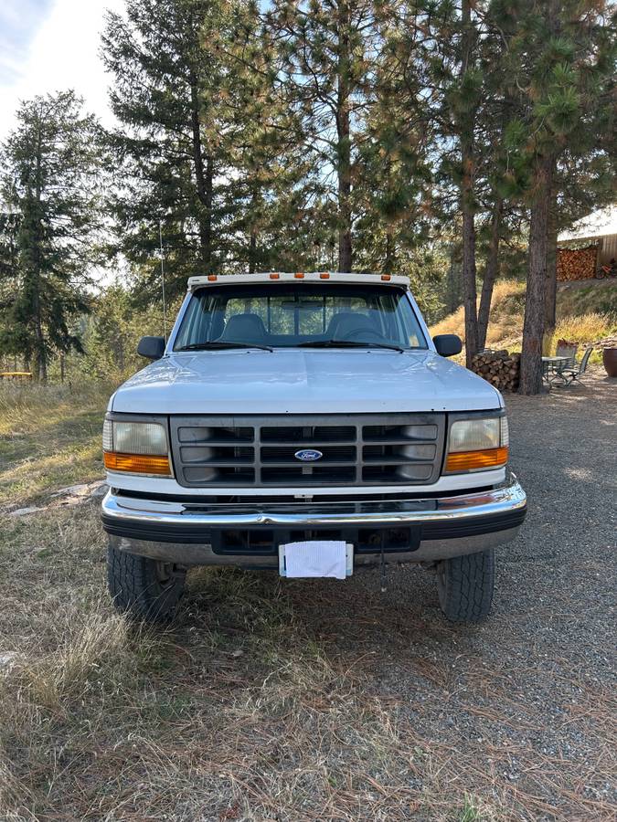 Ford-F350-xl-crew-cab-5-speed-manual-1995-White