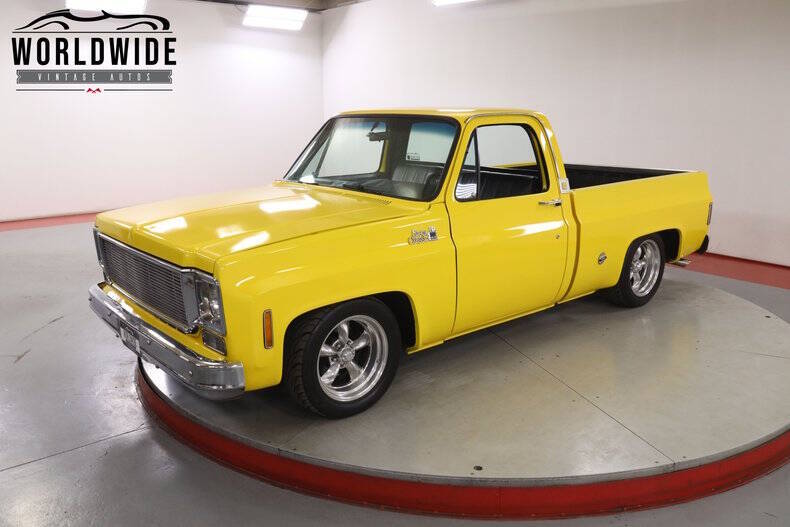 Gmc-Sierra-1977-Yellow-Black
